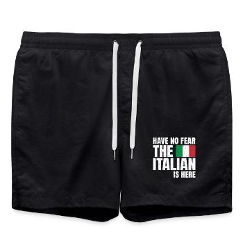 N’ayez pas peur L’Italien est ici Italien drôle - Short de bain - noir - Devant - AI Model Male 185 light (185cm)