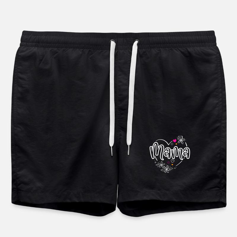 Mama - Badeshorts - Schwarz