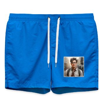 Indie Street Portrait Brille - Badeshorts - Cobalt blue - Vorne