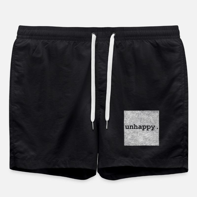 unhappy - White version - Short de bain - noir