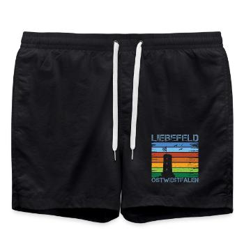 Liebefeld ❤ Sparrenburg - Swim Trunks - black - Front - AI Model Male 185 light (185cm)