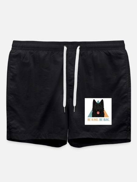 Be Kind Be Bak Dog Design - Short de bain - noir