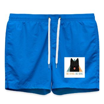Be Kind Be Bak Dog Design - Swim Trunks - cobalt blue - Front
