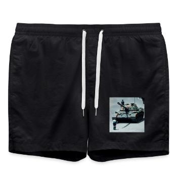 Portland Widerstandsfrosch - USA Tianmen Square T-Sh - Badeshorts - Schwarz - Vorne - AI Model Male 185 light (185cm)