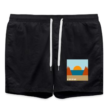Autumn - Swim Trunks - black - Front - AI Model Male 185 light (185cm)