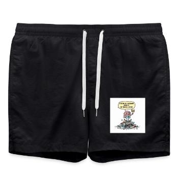 Cerveau en Chaos Créatif - Short de bain - noir - Devant - AI Model Male 185 light (185cm)