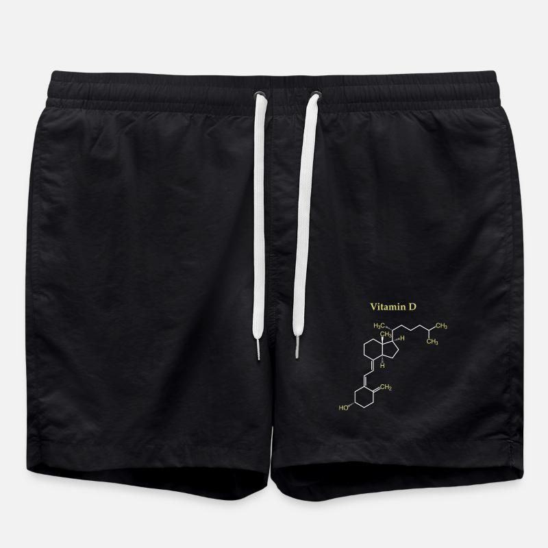 Vitamin-D-Struktur - Badeshorts - Schwarz