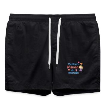Beste Mutter der Welt - Badeshorts - Schwarz - Vorne - AI Model Male 185 light (185cm)