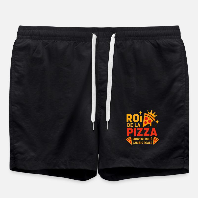Roi de la Pizza Couronné - Short de bain - noir