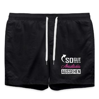 So gut kann nur eine Anastasia aussehen - Badeshorts - Schwarz - Vorne - AI Model Male 185 light (185cm)