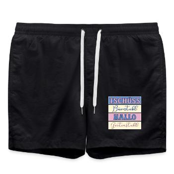 AU REVOIR, BONJOUR JARDIN DE BUREAU - Short de bain - noir - Devant - AI Model Male 185 light (185cm)