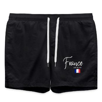 Fabriqué en France, racines françaises - Short de bain - noir - Devant - AI Model Male 185 light (185cm)
