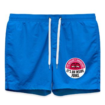 You Wouldn't Understand It's An Inside Joke Spruch - Badeshorts - Cobalt blue - Vorne