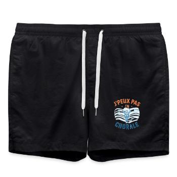 J'peux pas j'ai chorale - Short de bain - noir - Devant - AI Model Male 185 light (185cm)