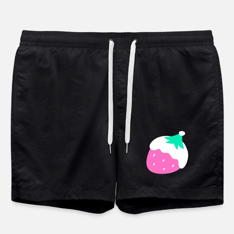 Erdbeeren – Weihnachten - Badeshorts - Schwarz