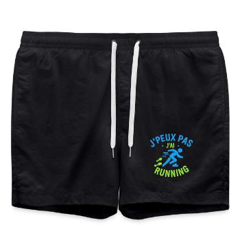 I can't I ran - Swim Trunks - black - Front - AI Model Male 185 light (185cm)