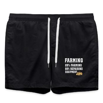 Farmer 20 % Farmer 80 % Réparer du matériel - Short de bain - noir - Devant - AI Model Male 185 light (185cm)