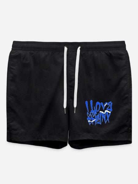 I Love Sphynx Cats Graffiti - Swim Trunks - black