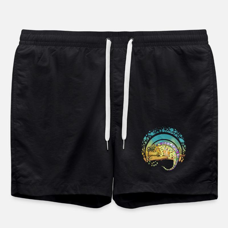 Chamäleon - Badeshorts - Schwarz