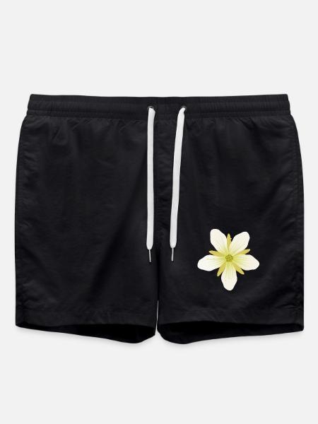 Delicate Venus flytrap blossom in pastel - Swim Trunks - black
