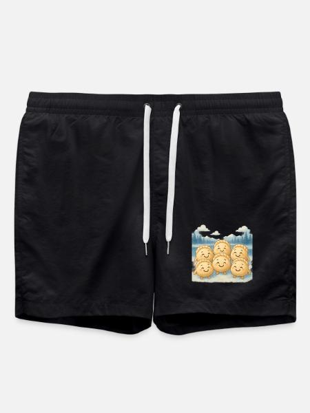 Pelmeni Further North - Swim Trunks - black