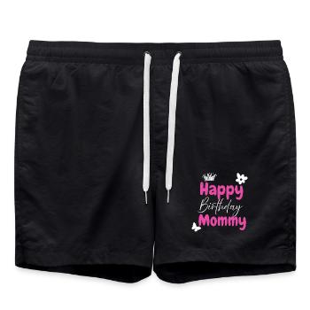 Happy birthday mommy  - Short de bain - noir - Devant - AI Model Male 185 light (185cm)