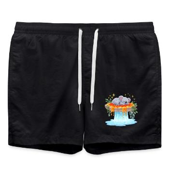 Koala Dream Lava River - Swim Trunks - black - Front - AI Model Male 185 light (185cm)