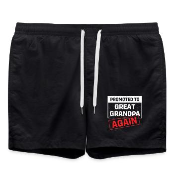 Opi Großvater Enkel Enkelkind Opa - Badeshorts - Schwarz - Vorne - AI Model Male 185 light (185cm)