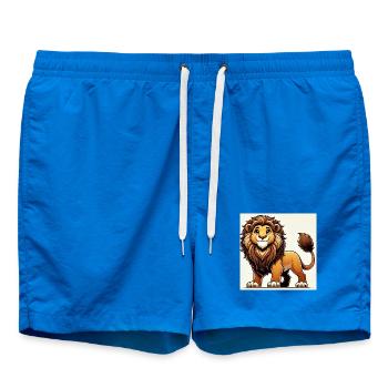 Warmer Cartoon-Löwe - Badeshorts - Cobalt blue - Vorne
