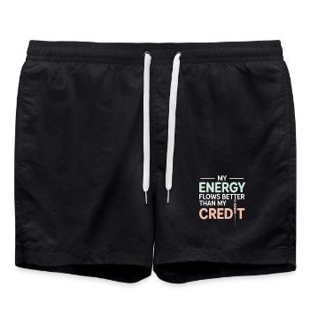 Lizenzierter TCM-Praktikerexperte Qi-Fluss - Badeshorts - Schwarz - Vorne - AI Model Male 185 light (185cm)