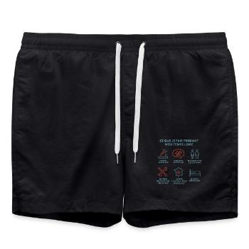 DIY und Freizeit - Badeshorts - Schwarz - Vorne - AI Model Male 185 light (185cm)