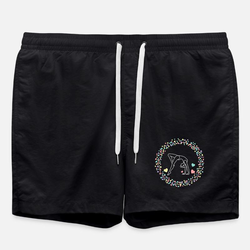 Gymnastics Gymnastics Gymnast Acrobatics Gift - Swim Trunks - black