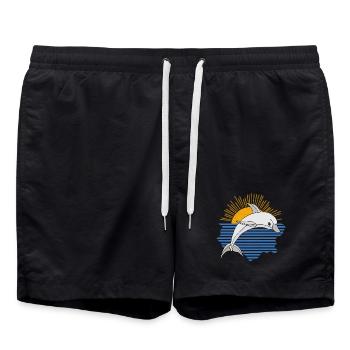 Delfin - Badeshorts - Schwarz - Vorne - AI Model Male 185 light (185cm)