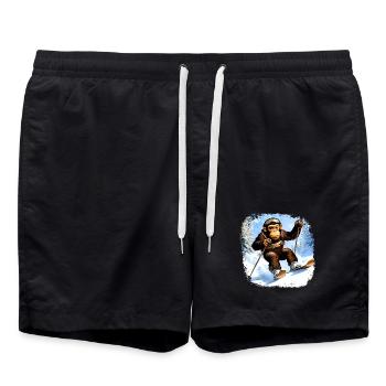 Monkey Ski / Skier Monkey - Swim Trunks - black - Front - AI Model Male 185 light (185cm)