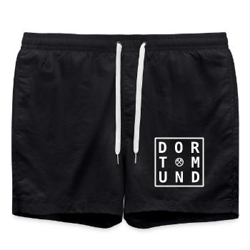 Dortmund City Design – Gift & Souvenir - Swim Trunks - black - Front - AI Model Male 185 light (185cm)