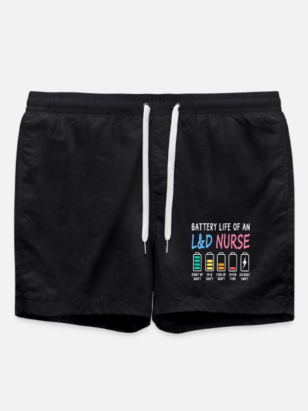 Akkustand einer Geburtshelferin Pflegekraft Humor - Badeshorts - Schwarz