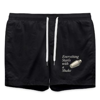 Shaker Steckt Fest Anfänger-mixologe - Badeshorts - Schwarz - Vorne - AI Model Male 185 light (185cm)