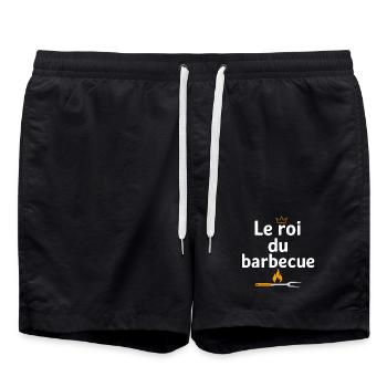 King of the barbecue - Swim Trunks - black - Front - AI Model Male 185 light (185cm)