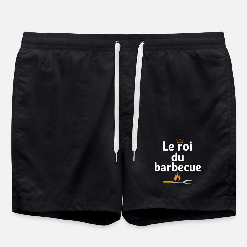 König des Grillens - Badeshorts - Schwarz