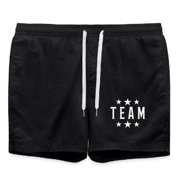 Logo de l’équipe Vintage Star - Short de bain - noir - Devant - AI Model Male 185 light (185cm)