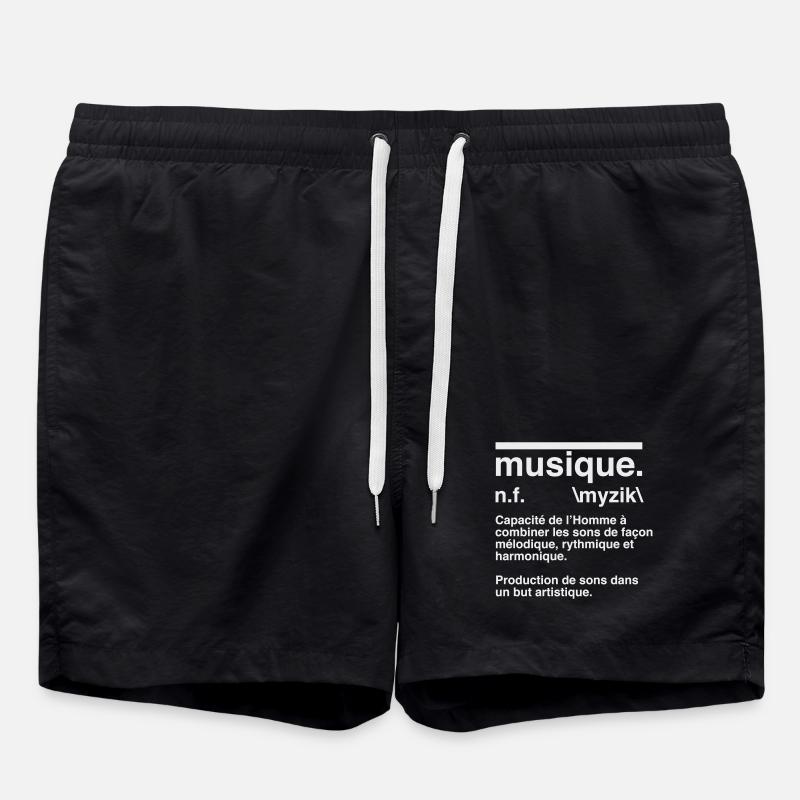 Musique Définition Style Dictionnaire - Short de bain - noir