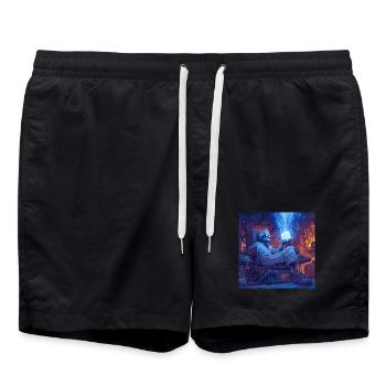 Savant fou - Short de bain - noir - Devant - AI Model Male 185 light (185cm)