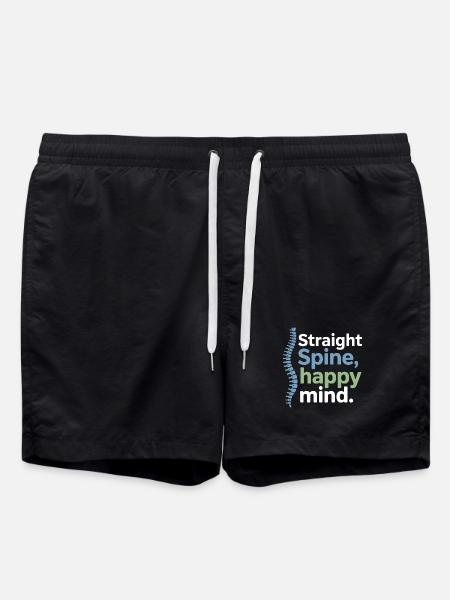 Licensed DC Clinical Neuro-Spinal Alignment Gear  - Swim Trunks - black