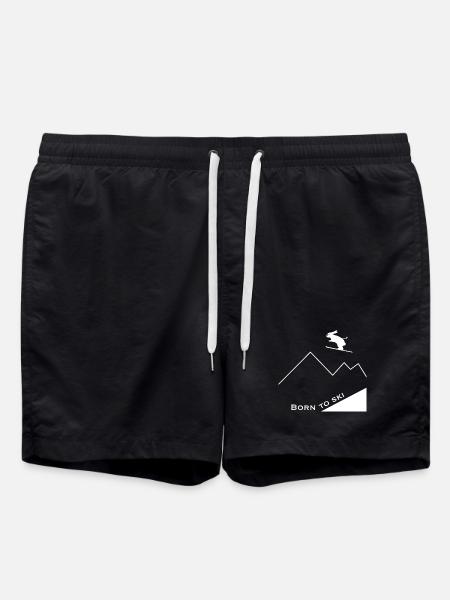 Born to ski - Swim Trunks - black