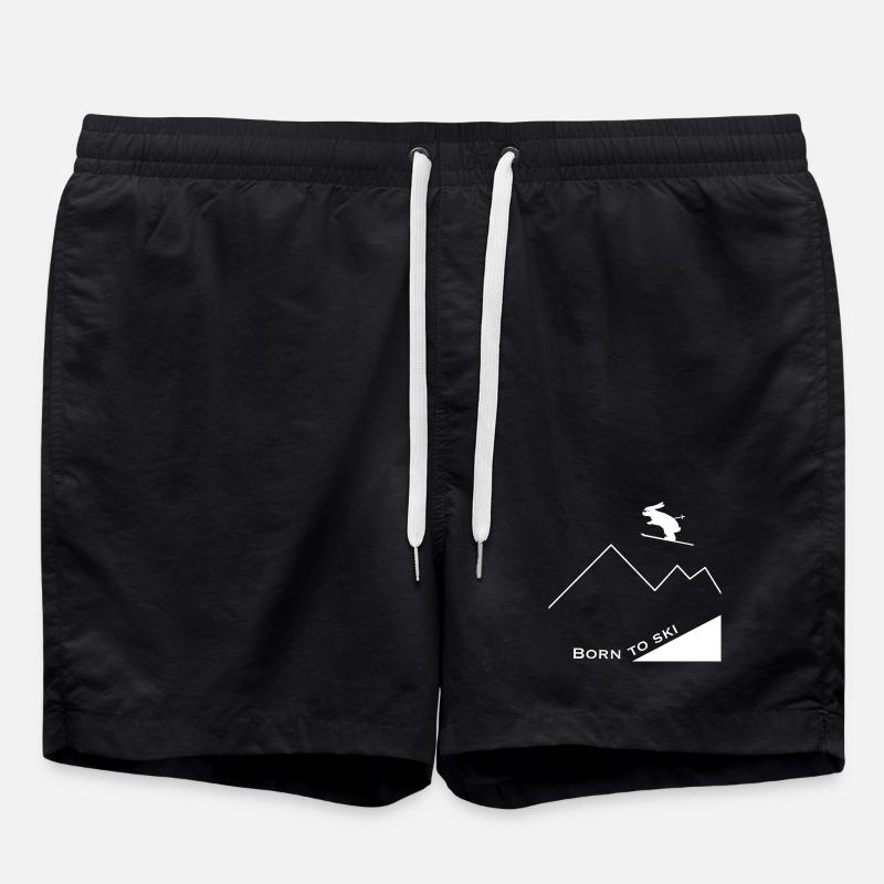 Born to ski - Short de bain - noir