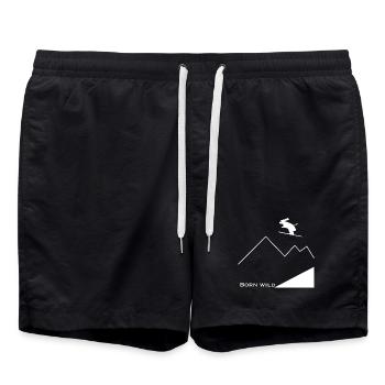 Born Wild - Swim Trunks - black - Front - AI Model Male 185 light (185cm)