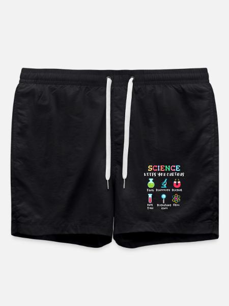 Science arouses curiosity - Swim Trunks - black