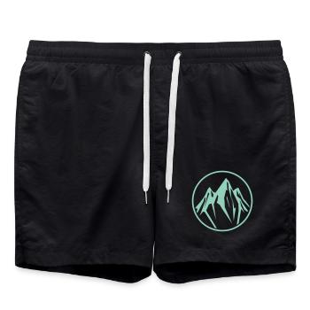 Mountains Mountains - Swim Trunks - black - Front - AI Model Male 185 light (185cm)
