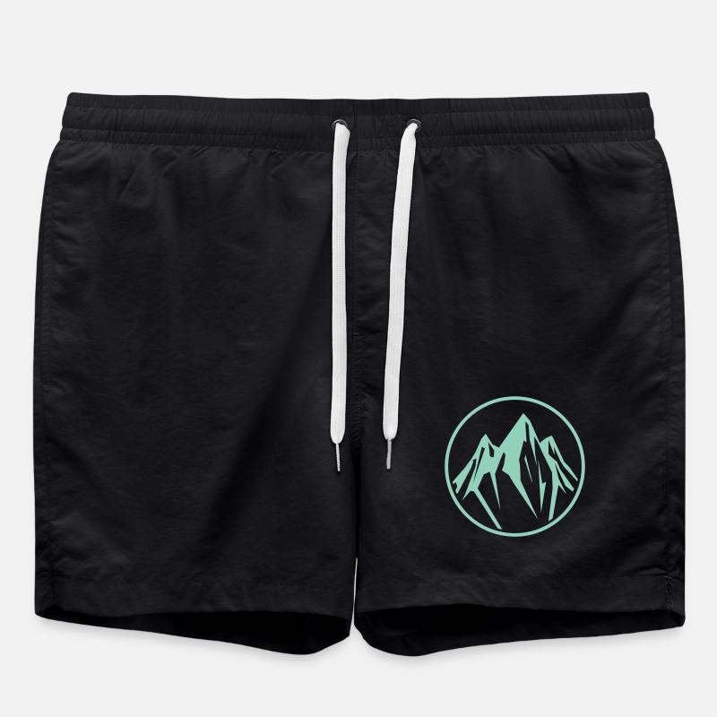 Berge Gebirge - Badeshorts - Schwarz