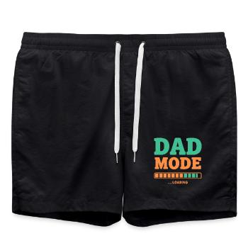 Mode papa en charge pour les futurs pères fiers - Short de bain - noir - Devant - AI Model Male 185 light (185cm)